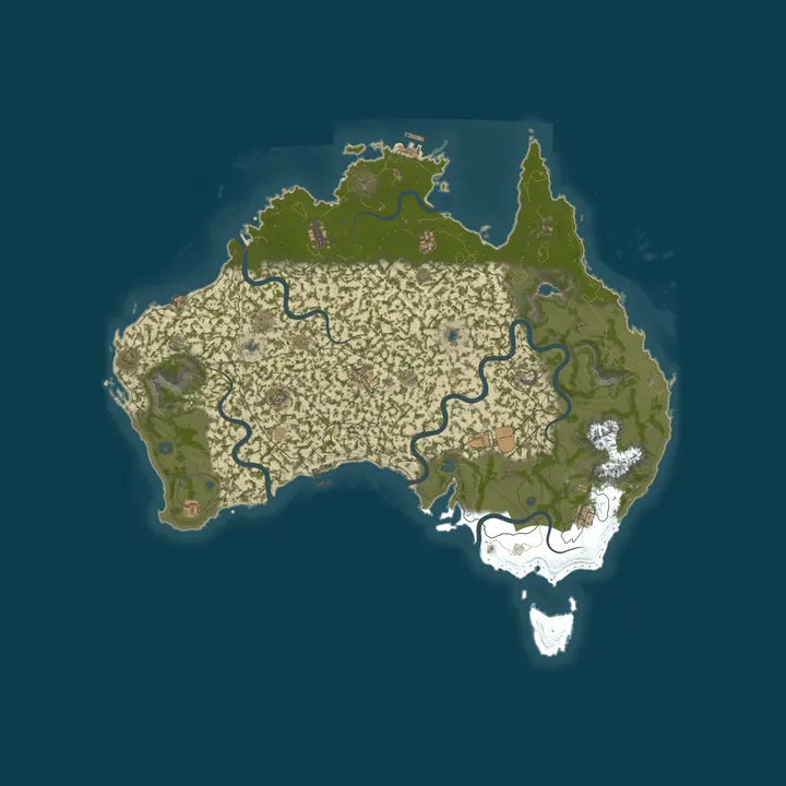 Map of Down Under | The Australia Map | 3x PvP | AU