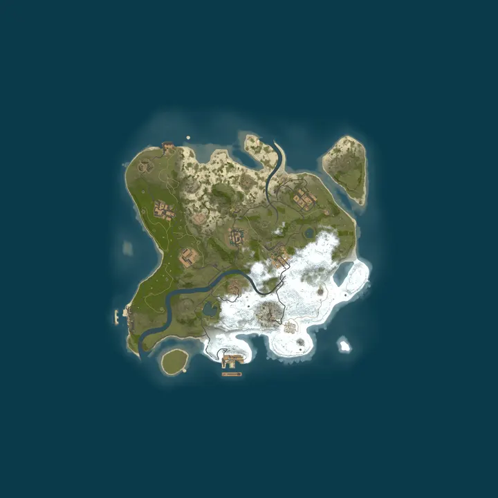 Map of THANES CREEK  AU PvE  NO RAIDING  CHILL AND BUILD  FRIENDLY