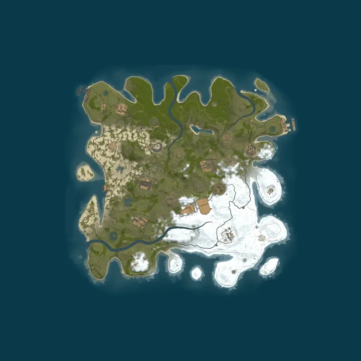 Map of [US] Badlands 2X Monthly Small - 50% Upkeep