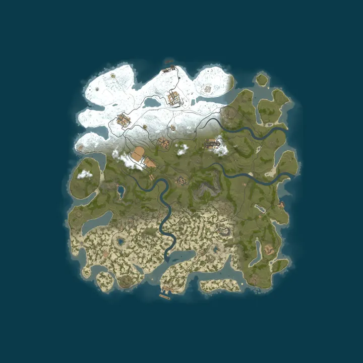 Map of 10/9 RustyRemains 20x Solo/Duo/Trio Loot+/Shop/Kit Frontline