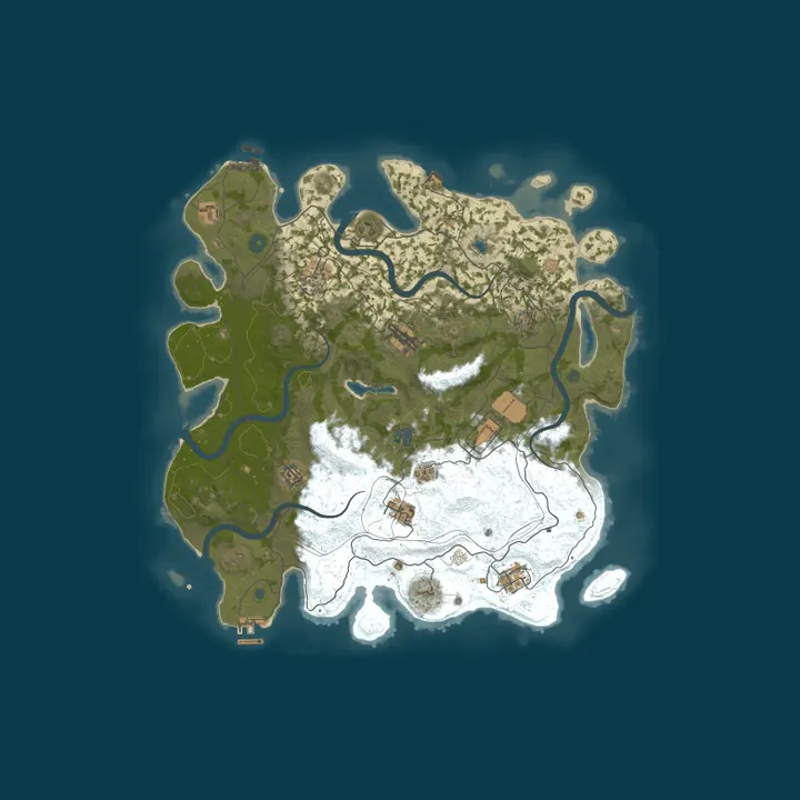Map of A Shockbyte Rust Server