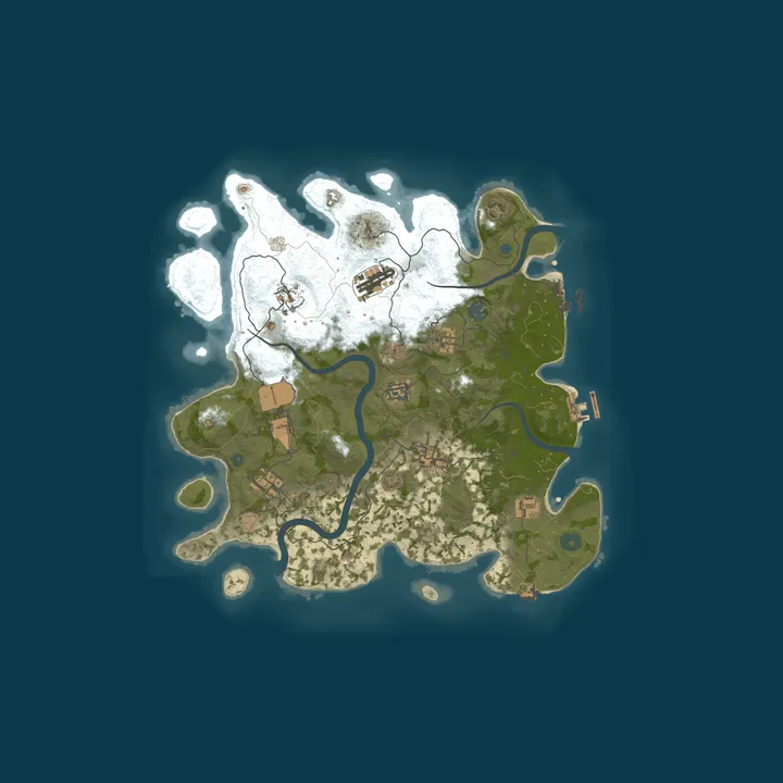 Map of A Shockbyte Rust Server