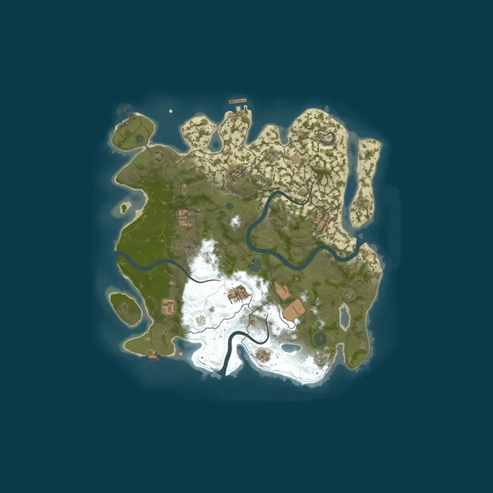 Map of A Shockbyte Rust Server
