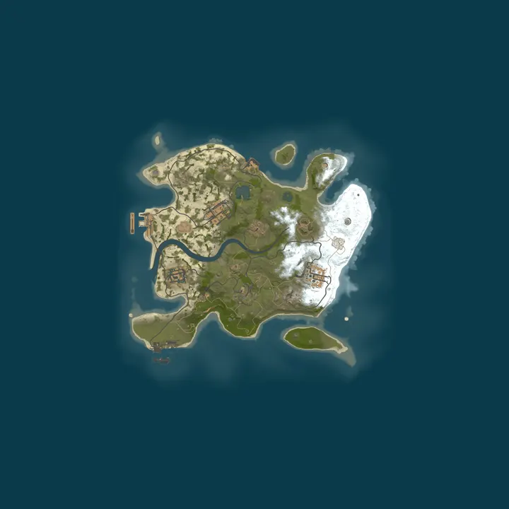 Map of A Shockbyte Rust Server
