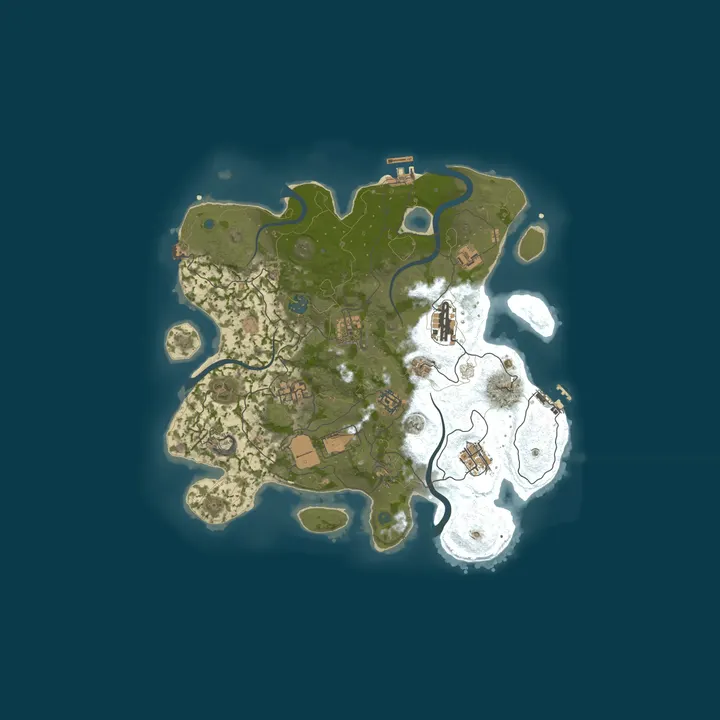 Map of Frostborn Rust | 2X | Kits