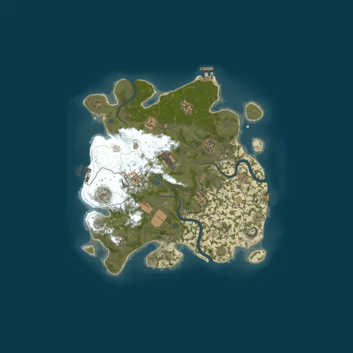 Map of A Shockbyte Rust Server
