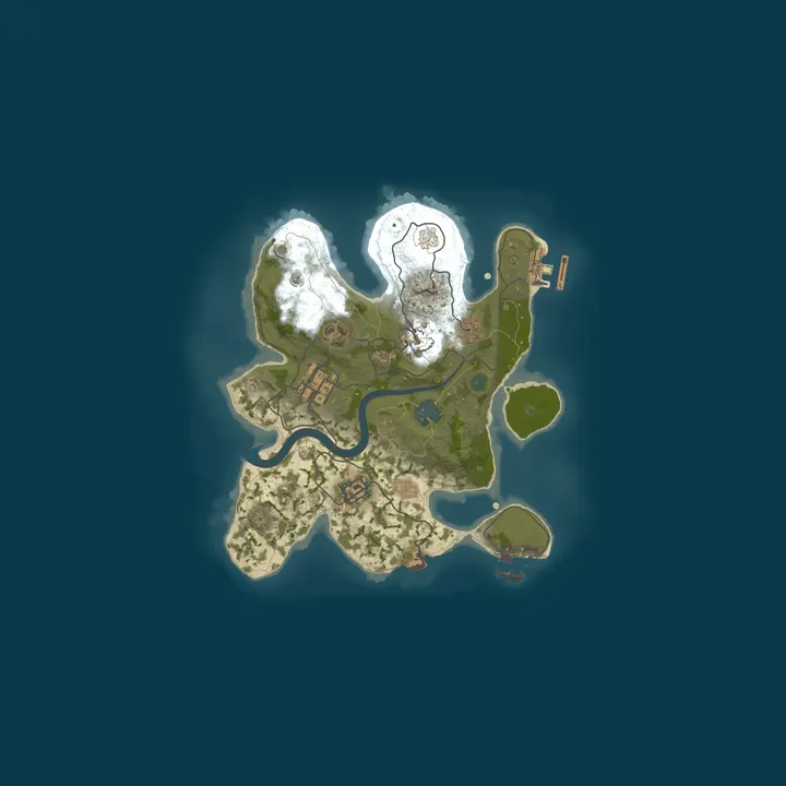 Map of A Shockbyte Rust Server