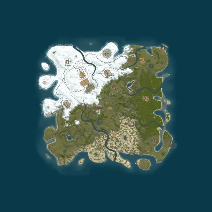 Map of A Shockbyte Rust Server