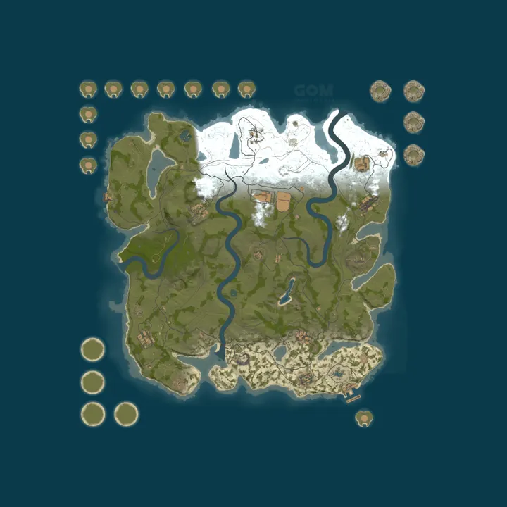 Map of GOM TEST SERVER.
