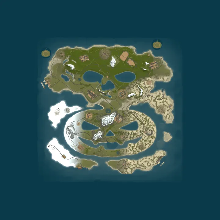 Map of UnRust – 10x PvE | Bosses | Raid Bases | Quests | Events