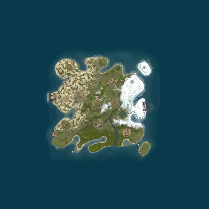 Map of RUST solo/duo FPS BOOST