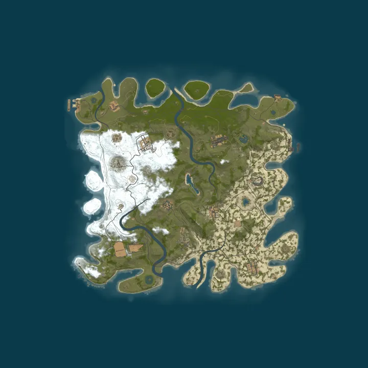 Map of [RU] PVE ПРОЕКТ ZONA [ПВЕ/NoRaid/Boss/Base/Convoy/Zomb