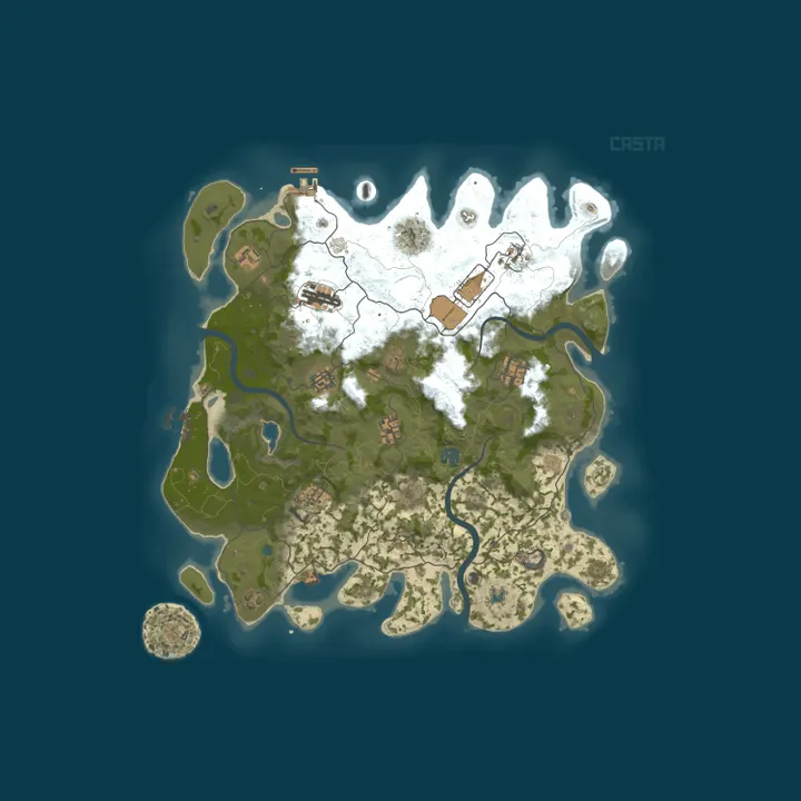 Map of Rust Casta SOLO [X5/X10|TP|Remove|RPG]