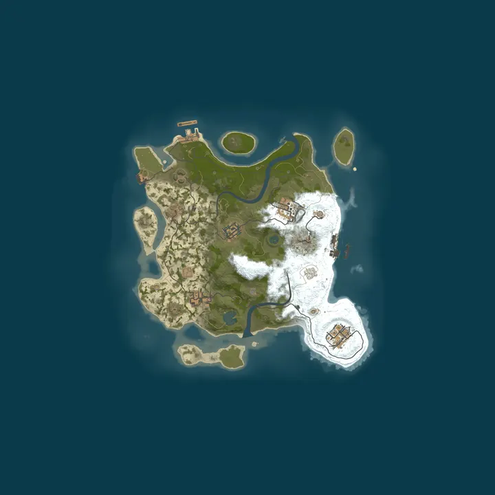 Map of Aether Rust PVP | 10X | SHOP | KITS
