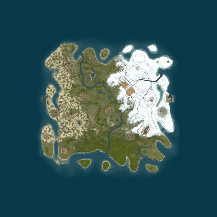 Map of 666 RUST 2Х|ДЛЯ НОВИЧКОВ|РОССИЯ 14.10