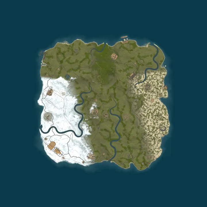 Map of #2 [PVE] DevilRust X8 | MoreEvents | RB | Eco | TP | NPC |...