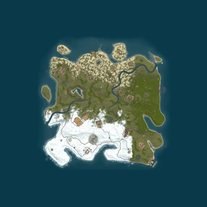 Map of Gambarust A Shockbyte Rust Server