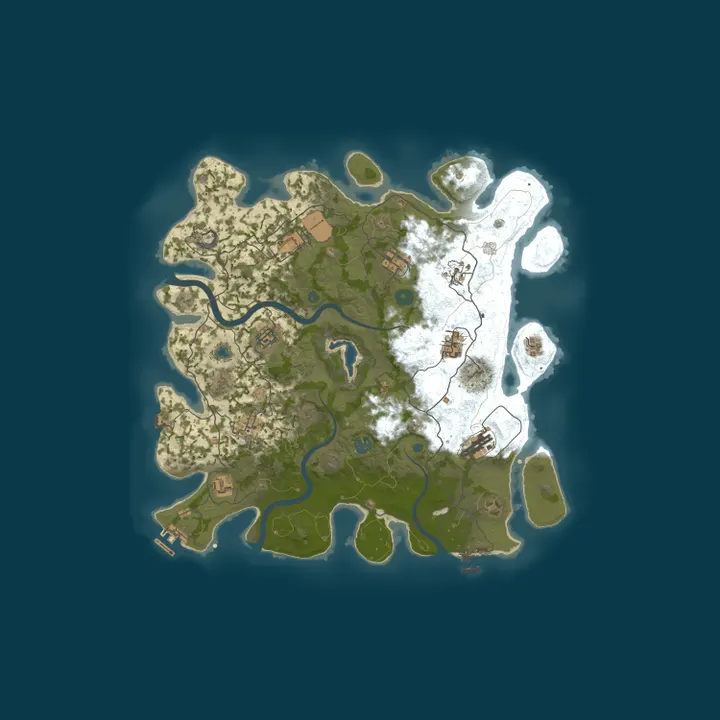 Map of №[3] D2S Ultimate PvE 1000 Zombies Raidable Base