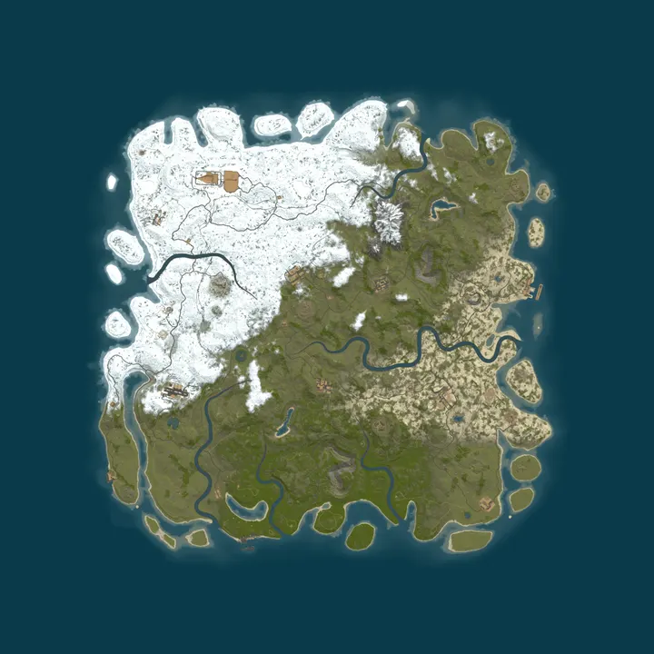 Map of [RU/EU] Краснодар RUST | Vanilla Classic [Duo | FWipe 