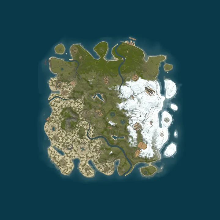 Map of RustGamingNation 100000x PvE [Events|Purge|Zombies|SkillTree]