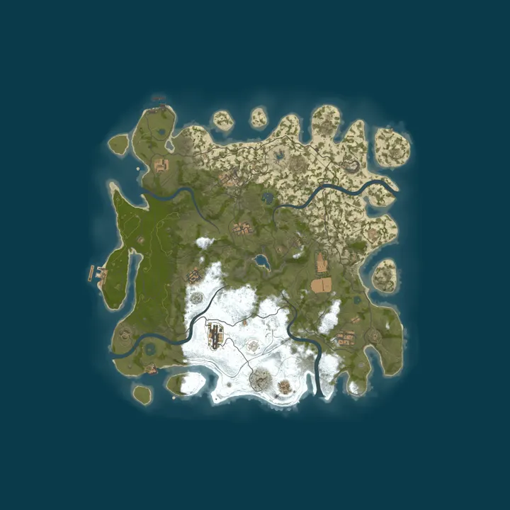 Map of Neon Ashes Pure PVE Vanilla