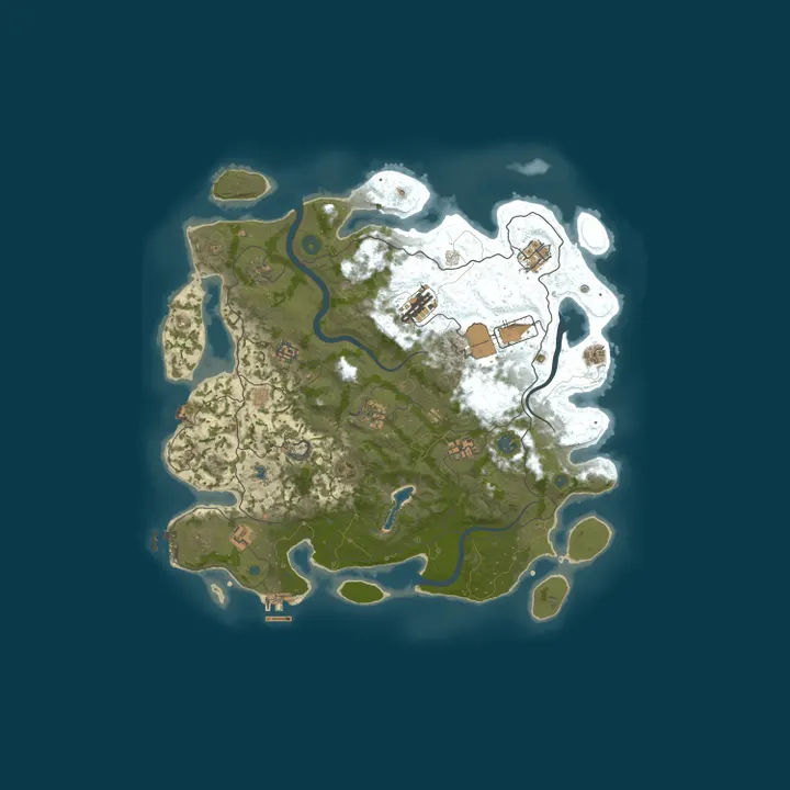 Map of 4Netplayers Rust Server PVE only friends