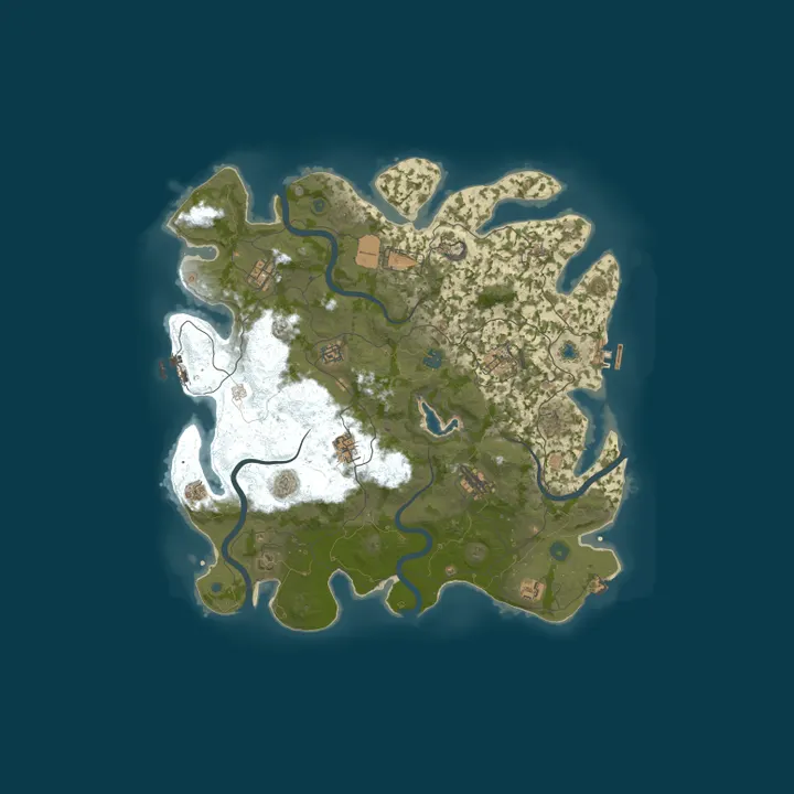 Map of [DK]Nordlys Rust x5 pve