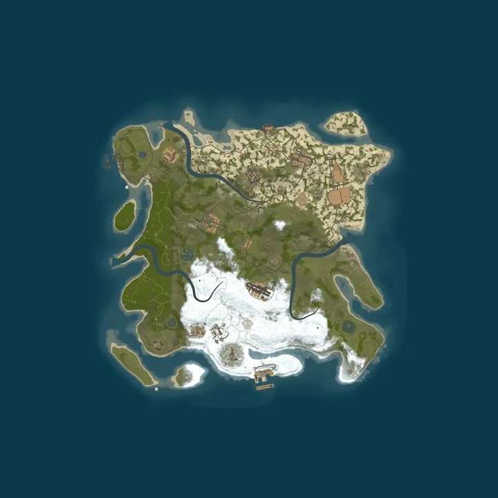 Map of A Shockbyte Rust Server