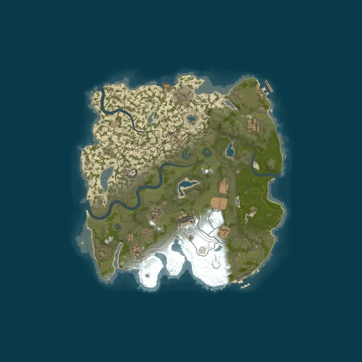 Map of XRUST.CO EU 5x Monthly Solo Only - Skins - Pvp - ORP