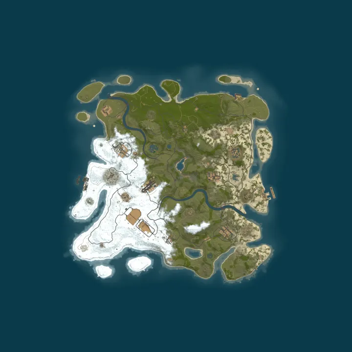 Map of Lone Pine Cone Vanilla Server