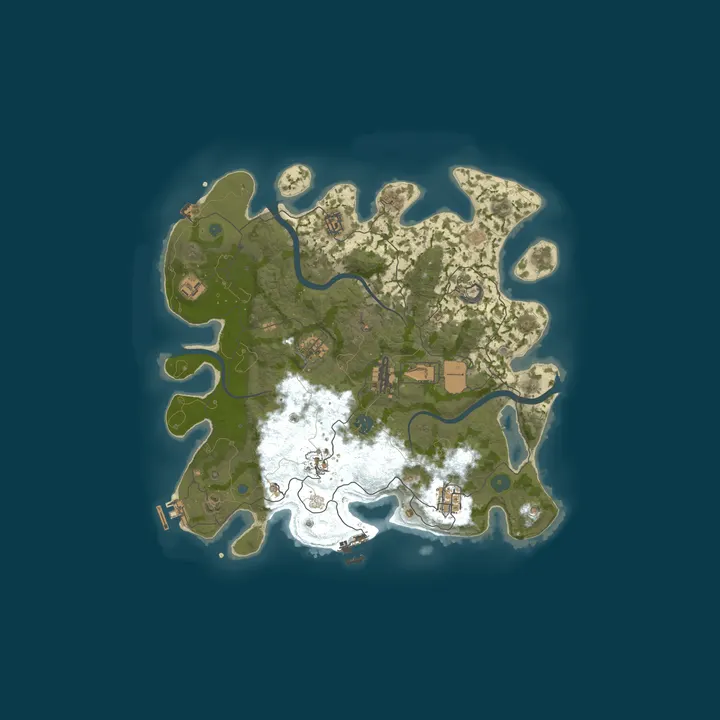 Map of A Shockbyte Rust Server