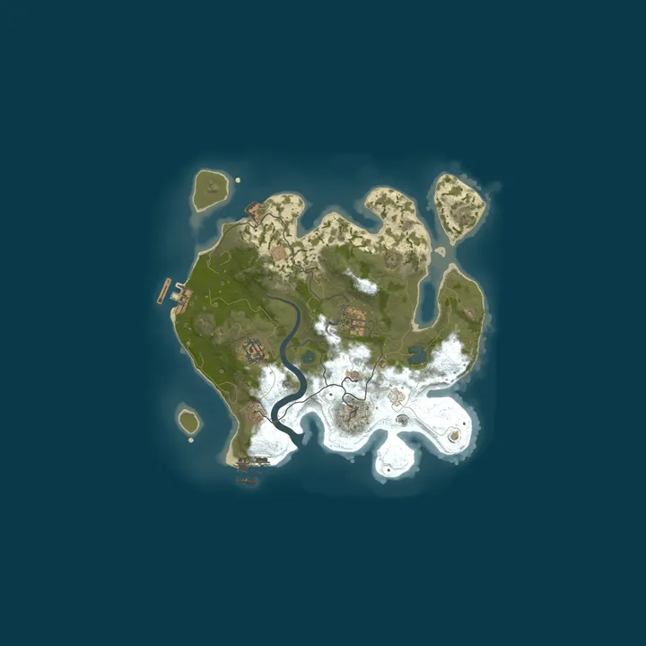 Map of A Shockbyte Rust Server