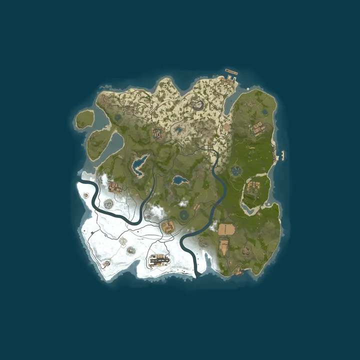 Map of XRUST.CO EU 5x Monthly Solo/Duo - Skins - Pvp - ORP