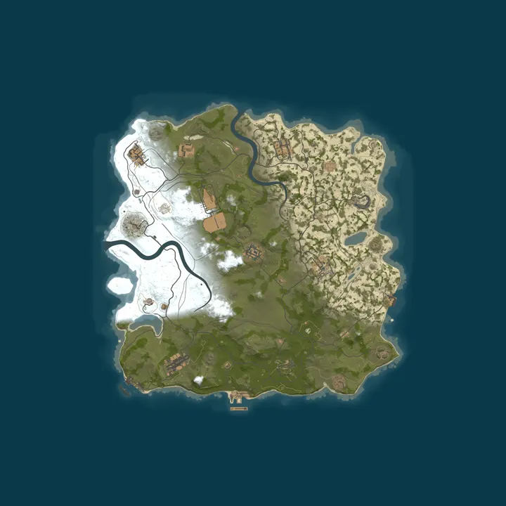 Map of WARBANDITS.GG EU 5X |Solo/Duo/Trio|Loot+|TP|Kits|x5 JUST WIPED