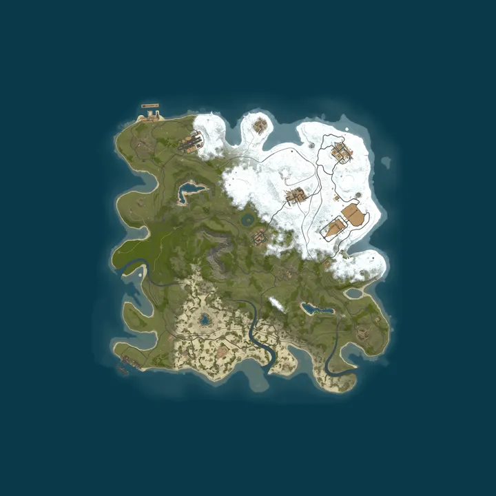Map of WILDLORD.GG 5x |Kits|LootX5|TP|Homes|Clans|Just Wiped