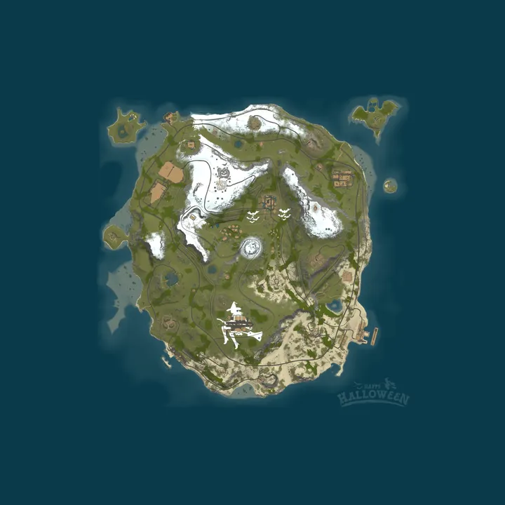 Map of [US] ForgeRust PvE | No Raid/Kill | Raidable Bases | Skills