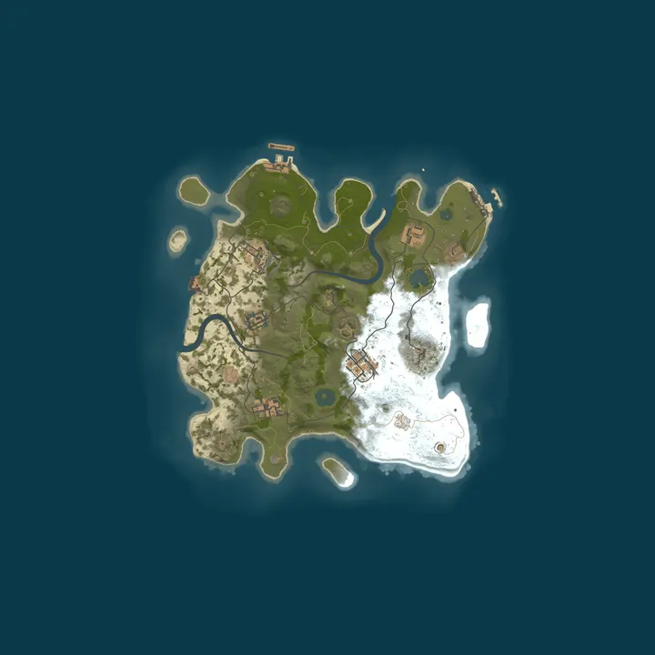 Map of BRUME x2 JUST WIPED RAIDBASES, EVENTS, QUESTS, PIRATE THEME
